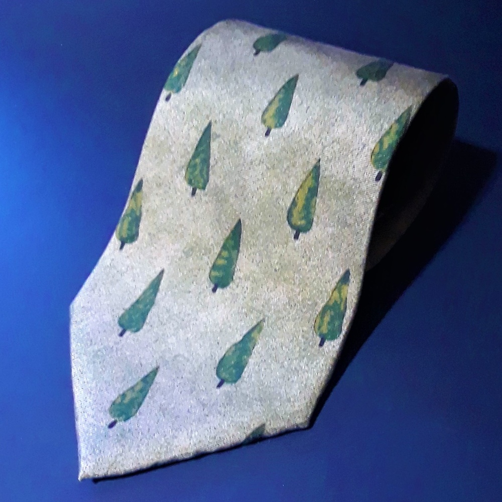Hugo Boss Italian Silk Green Tree Tie